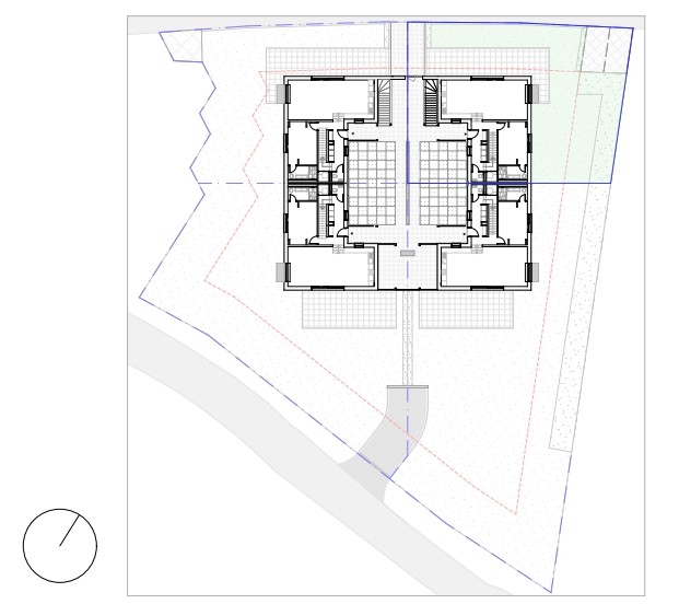 Villa D - position de la maison sur la parcelle